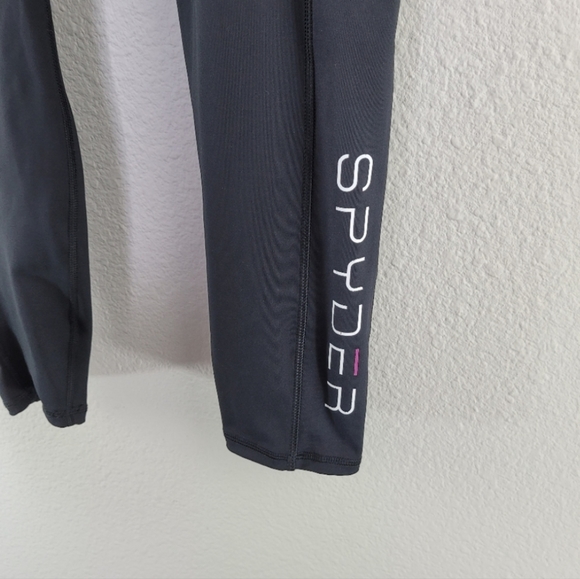 Spyder Active Black leggings pockets Large - Picture 3 of 8